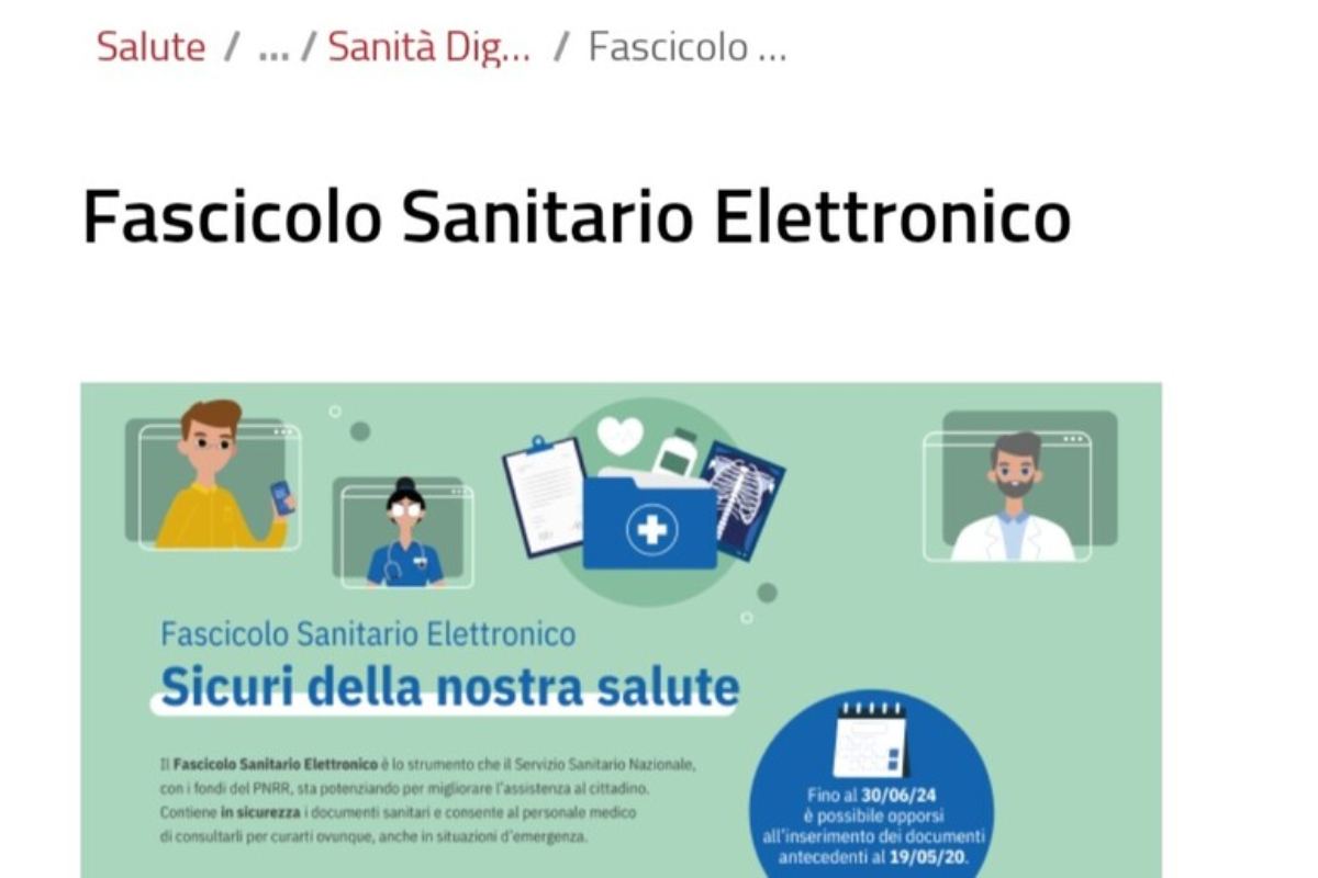 Il 'fascicolo sanitario elettronico'