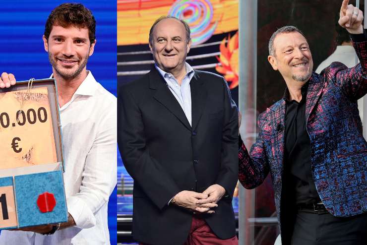 Gerry Scotti, Stefano De Martino ed Amadeus