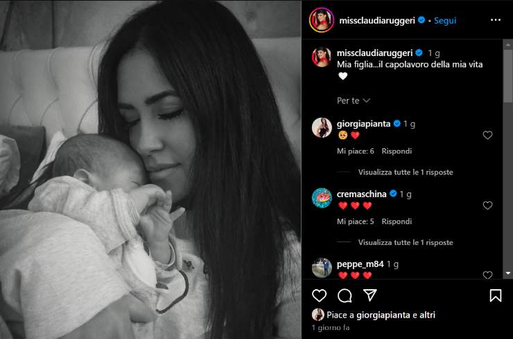 Claudia Ruggeri insieme alla figlia 