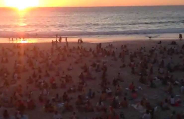 Meditazione in spiaggia