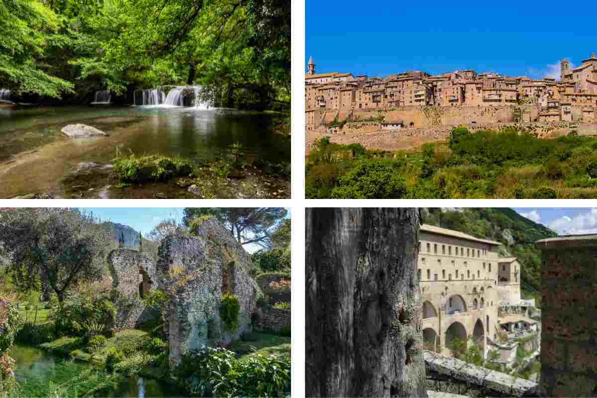 Cascate di Monte Gelato, Eremo di Subiaco, Giardino di Ninfa, Civita di Grotte di Castro 